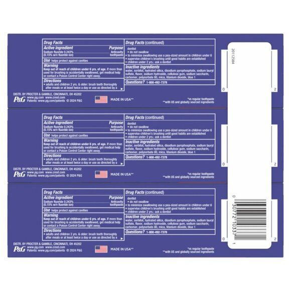 3D White Advanced Teeth Whitening Toothpaste, 3D White Brilliance Toothpaste, Ra - Picture 8 of 8